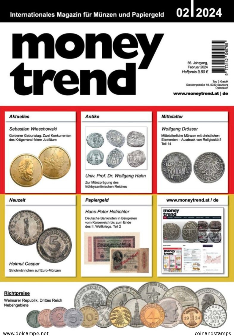Money Trend 2/2024 Bewertungskatalog Der Münzen Deutsches Reich, 120 Seiten - Literatur & Software