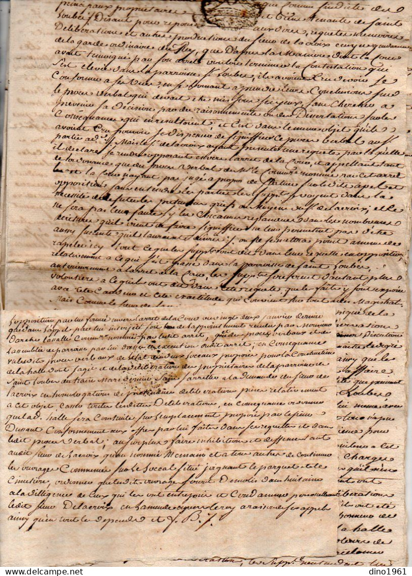 VP22.951 - BORDEAUX - Acte De 17?? - M. Le Chevalier De BRACH De MONTUSSAN - Construction D'une Halle à SAINT LOUBERT - Seals Of Generality