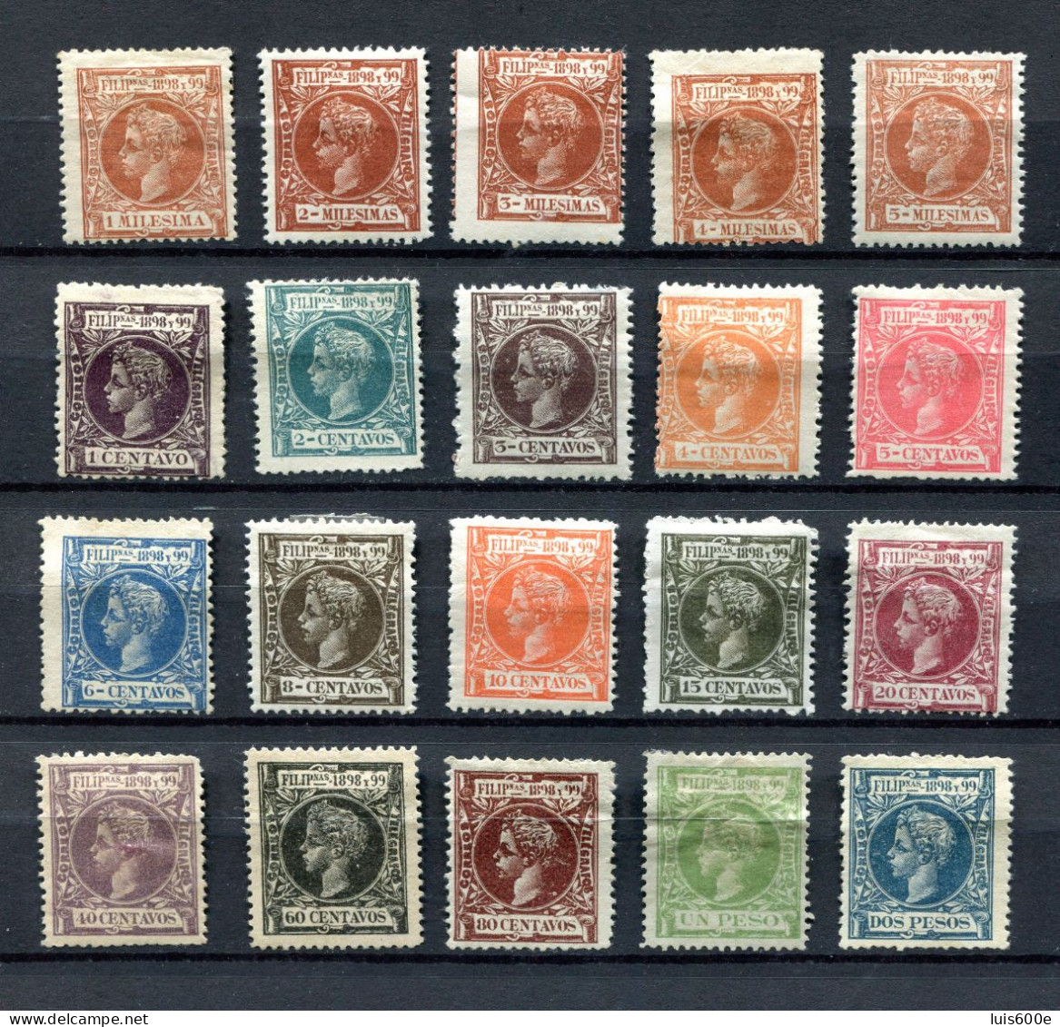 1898.FILIPINAS.EDIFIL 131/50*.NUEVOS CON FIJASELLOS(MH).CATALOGO 182€ - Philippines