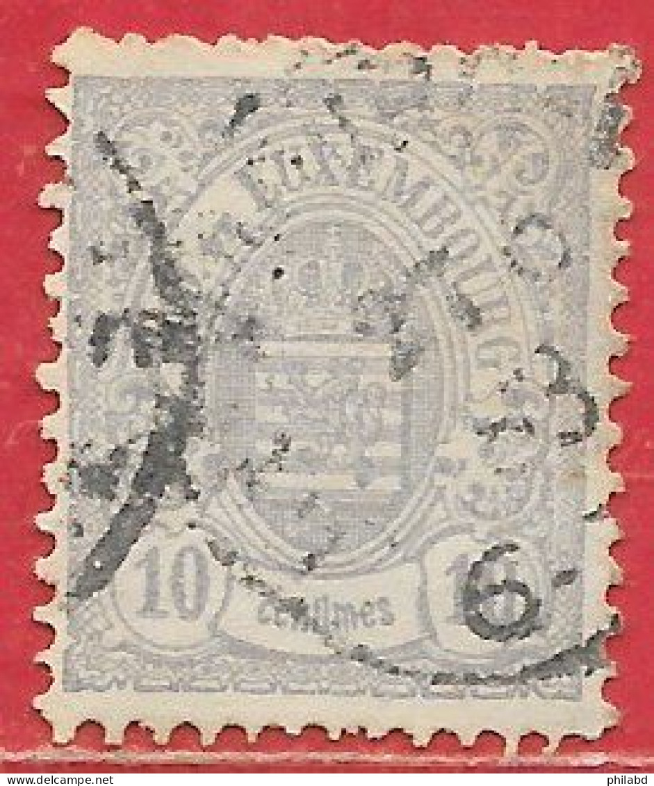 Luxembourg N°42 10c Gris-violet (27 6 83) 1880 O - 1859-1880 Coat Of Arms