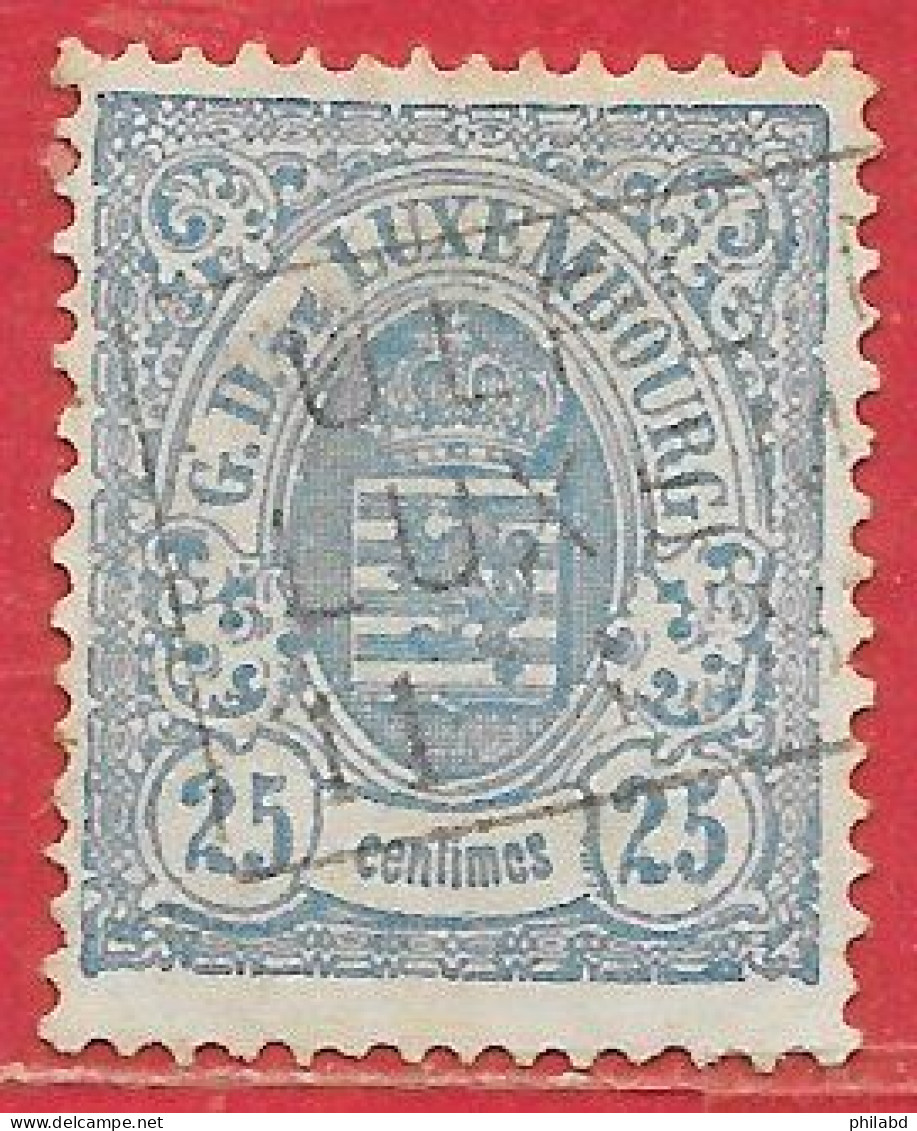 Luxembourg N°45 25c Bleu (1886) 1880 O - 1859-1880 Wappen & Heraldik