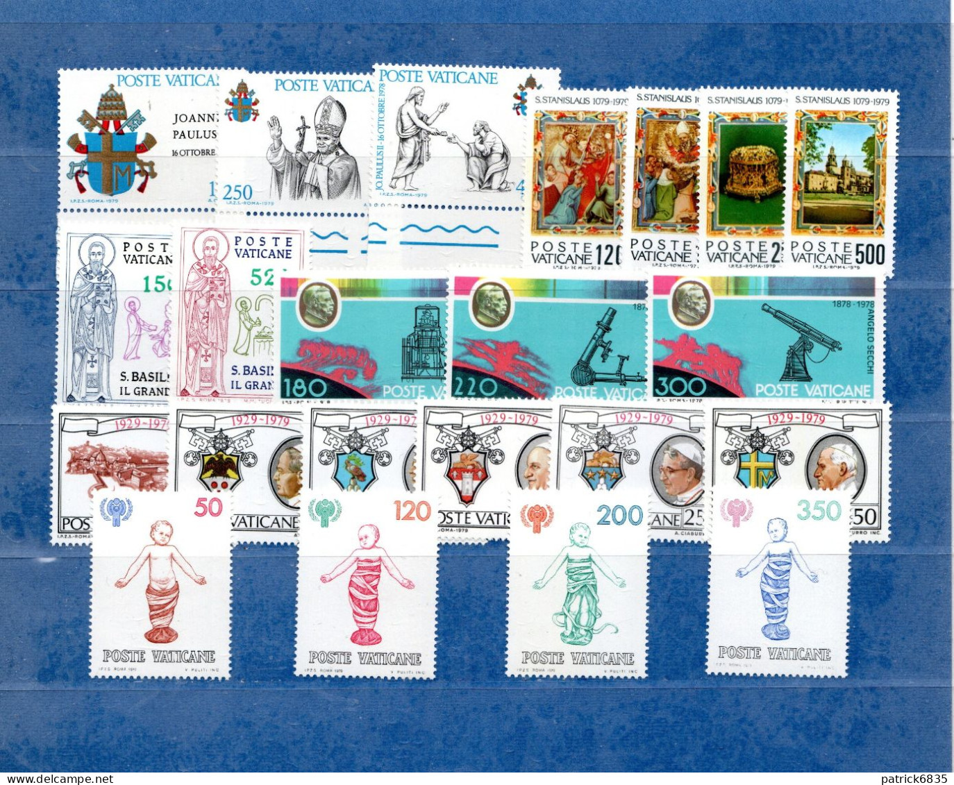 Vaticano **-  1979 - Annata Completa. 23 Valori . Unif. 648 à 670.  MNH**. - Full Years