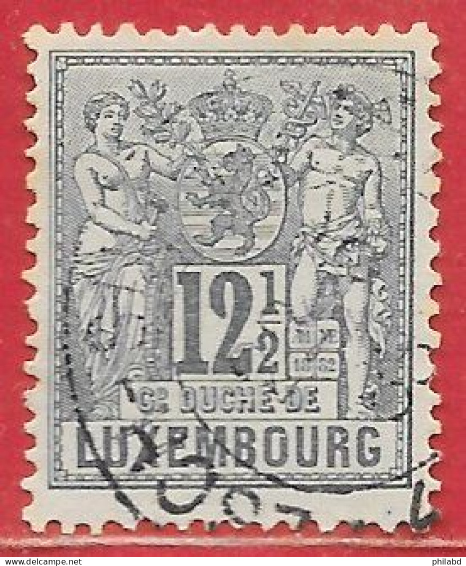 Luxembourg N°52 12,5c Ardoise 1882-91 O - 1882 Allégorie