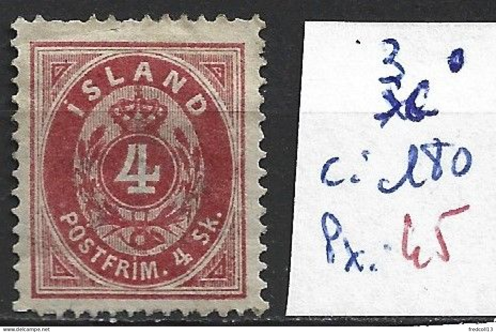 ISLANDE 3 * Côte 180 € - Unused Stamps