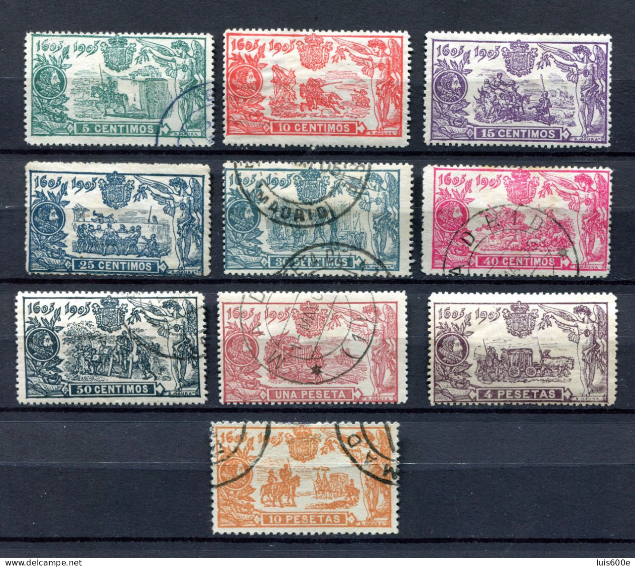 1905.ESPAÑA.EDIFIL 257/266*/(o).NUEVOS Y USADOS  CON FIJASELLOS(MH).CATALOGO 750€ - Usados