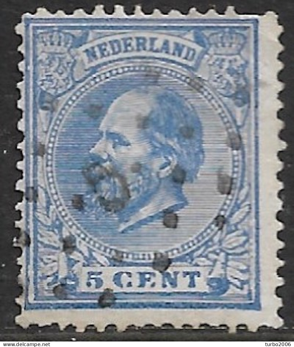 Versleten Onderzijde CENT En Gebroken Balk Links In 1872 Koning Willem III 5 Cent Blauw NVPH 19 - Plaatfouten En Curiosa