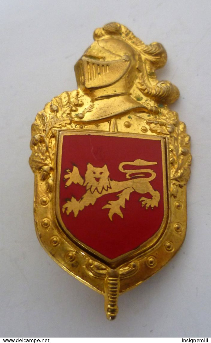 INSIGNE GENDARMERIE CCRG AQUITAINE - Lion Doré  - Ecu Drago Paris - Plateau H 698 Drago Romainville - Police