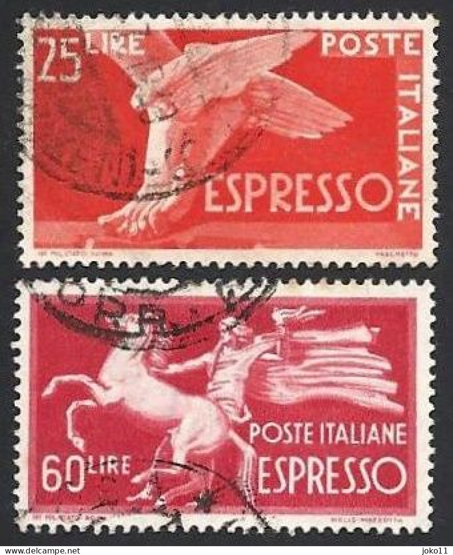 Italien, 1945, Mi.-Nr. 718+720, Gestempelt - Usados