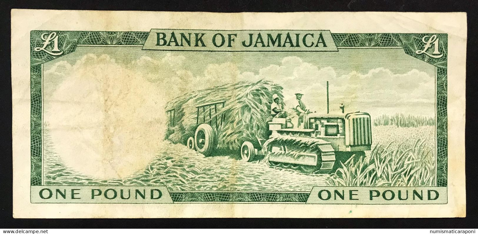 Jamaica Giamaica 1 Pound 1964 (1960) Pick#51Ca Queen Elizabeth IIà Tractor  RARA Caraibi LOTTO 2602 - Jamaica