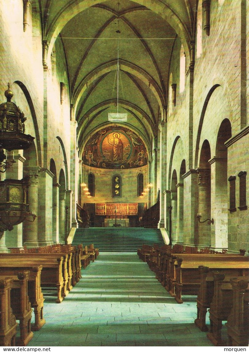 53853. Postal Aerea LUND (Sverige) Suecia 1960. Iglesia De Lund Interior - Cartas & Documentos