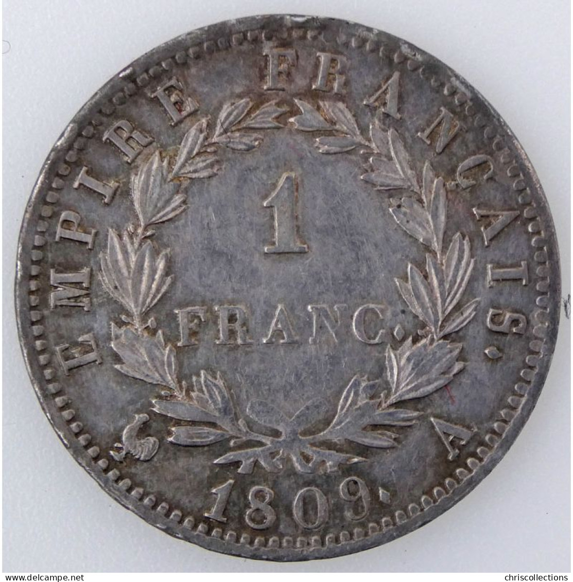 Napoléon Empereur, 1 Franc 1809 A, KM# 692.1, SUP - 1 Franc