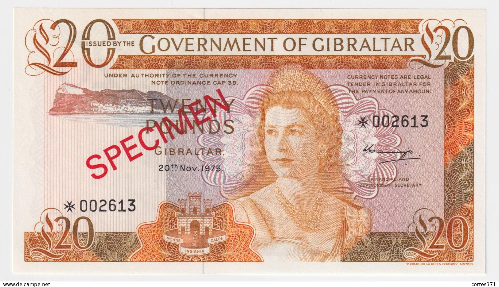 Gibraltar 1, 5, 10, 20 Pounds 1975 P-20s P-21s P-22s P-23s SPECIMEN UNC