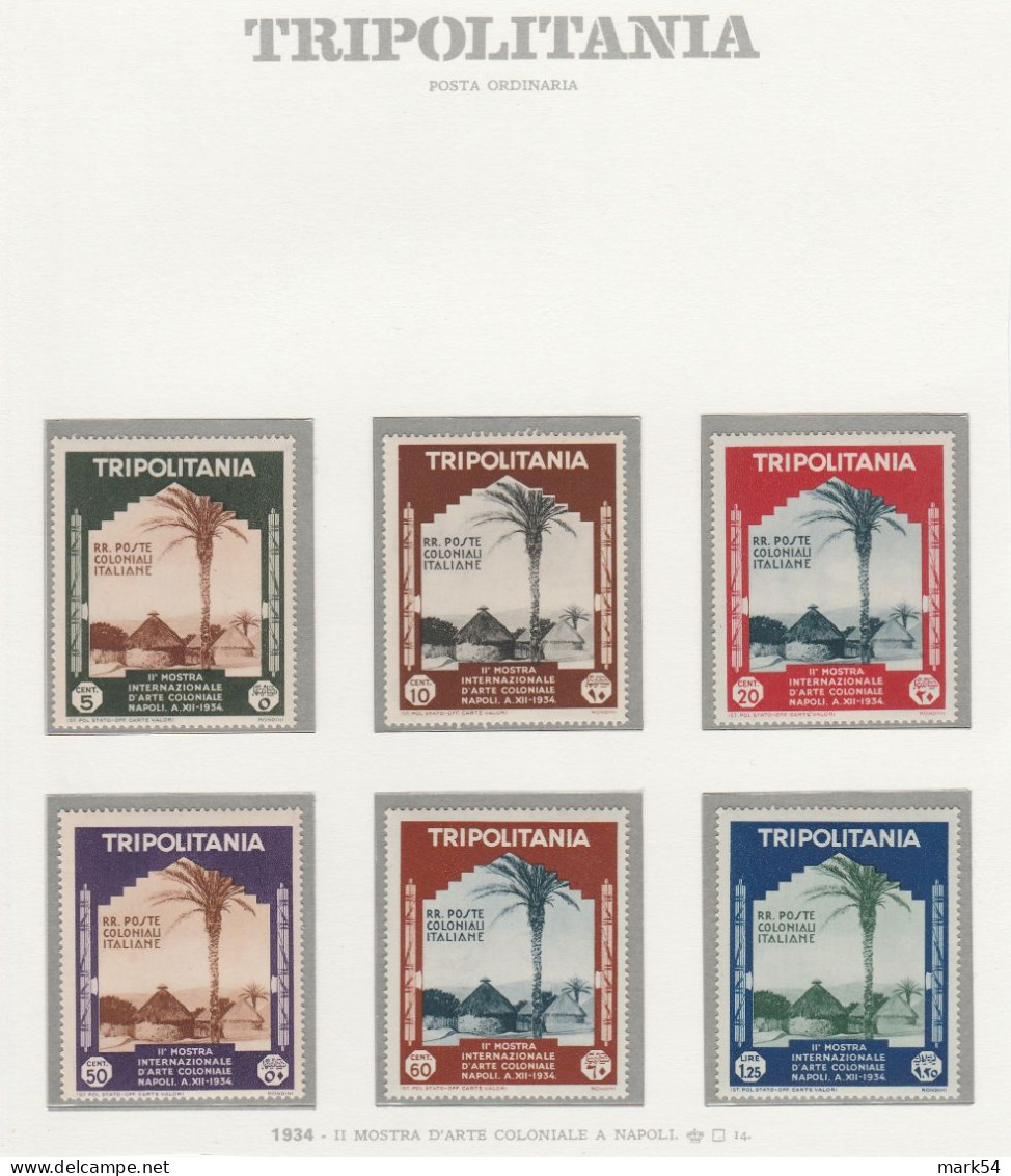 Tripolitania 1934 Mostra Coloniale Serie Completa Con Gomma Integra - Tripolitania