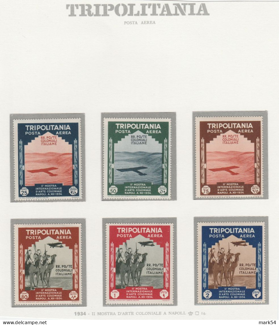 Tripolitania 1934 Mostra Coloniale Serie Completa Con Gomma Integra - Tripolitania