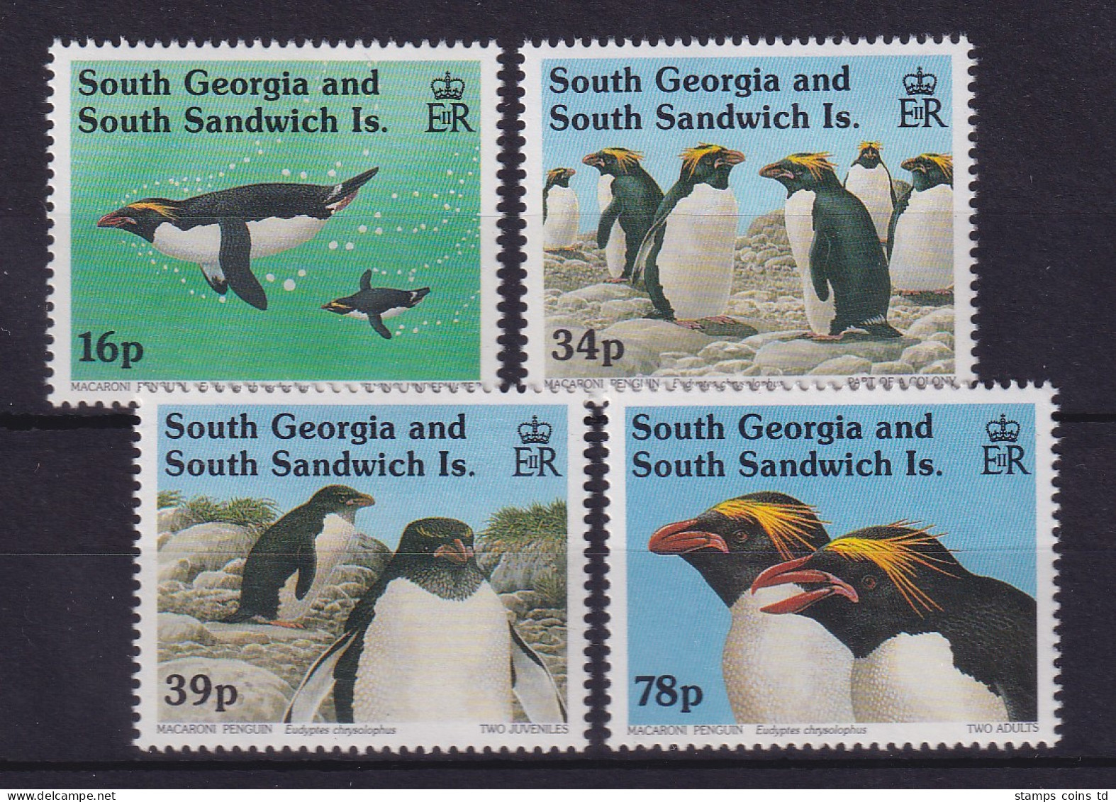 Südgeorgien Und Süd-Sandwich-Inseln 1993 Pinguine Mi-Nr. 215-218 ** - Géorgie Du Sud