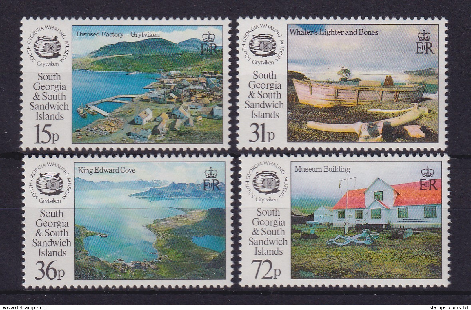 Südgeorgien Und Süd-Sandwich-Inseln 1993 Walfangmuseum Mi-Nr. 211-214 ** - Georgias Del Sur (Islas)