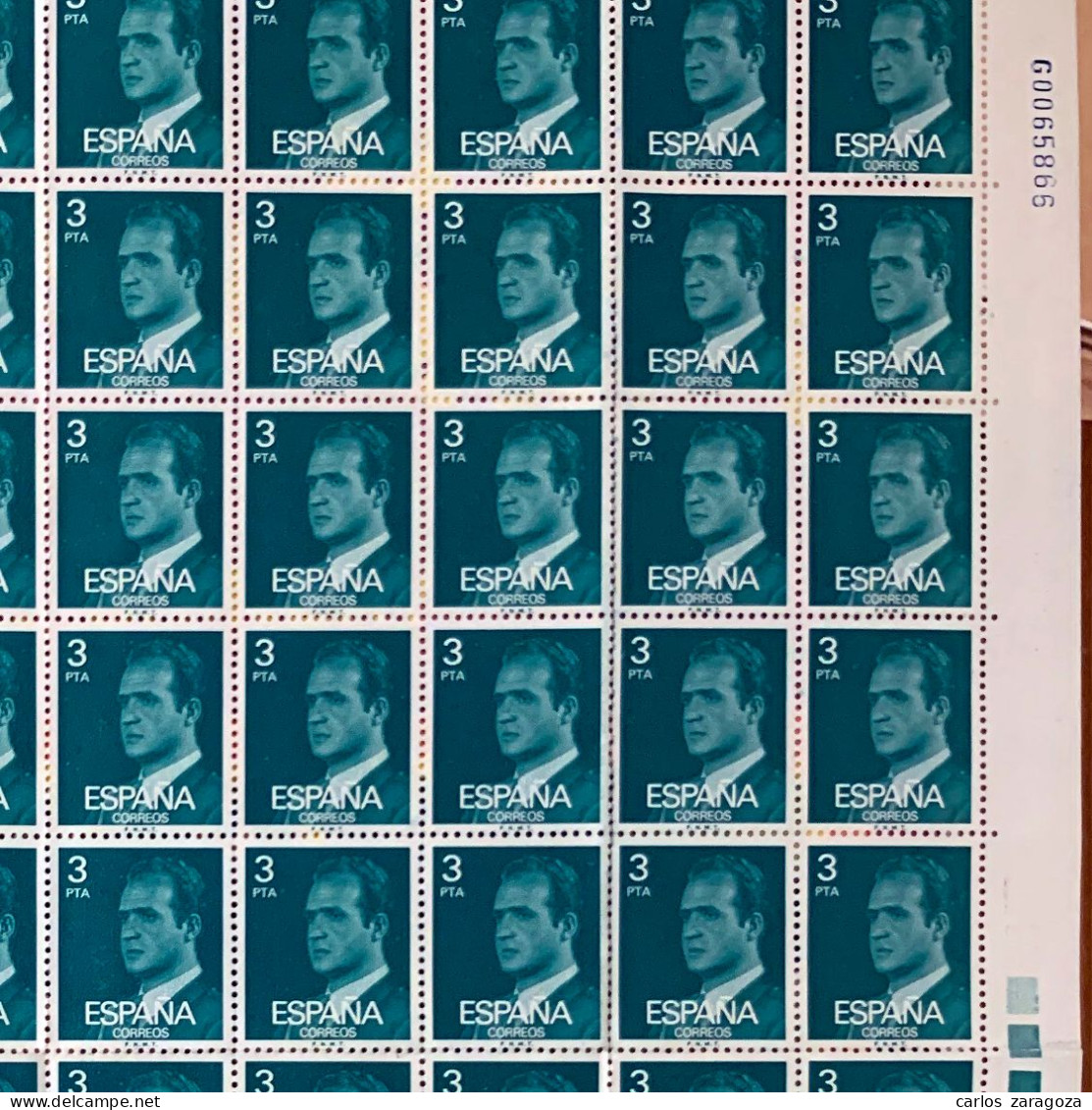 1976 SPAIN—JUAN CARLOS—COMPLETE SHEET ** 100 MNH Stamps—ESPAGNE Feuille Yt 1992 Timbres Neufs - Ganze Bögen