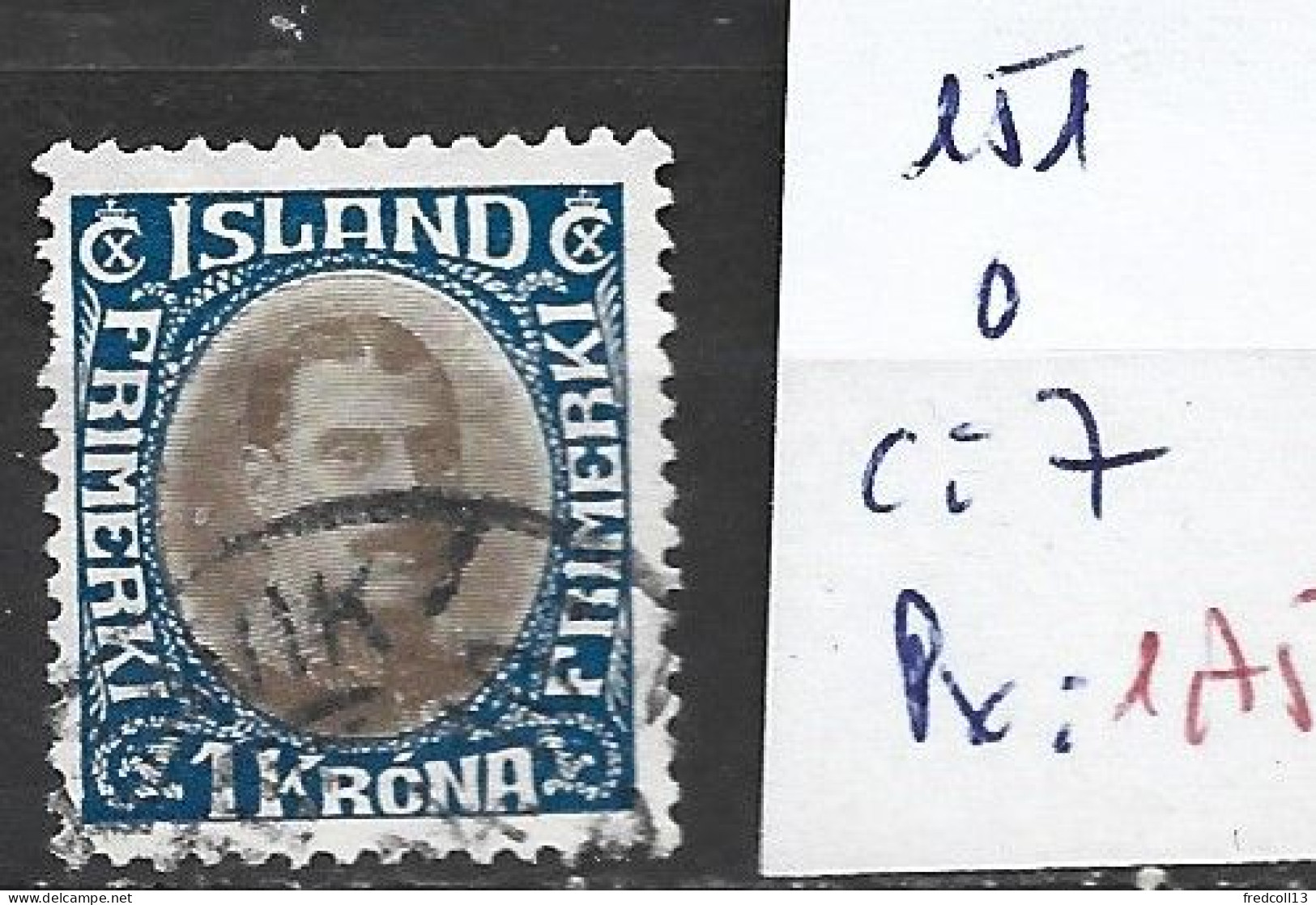 ISLANDE 151 Oblitéré Côte 7 € - Used Stamps