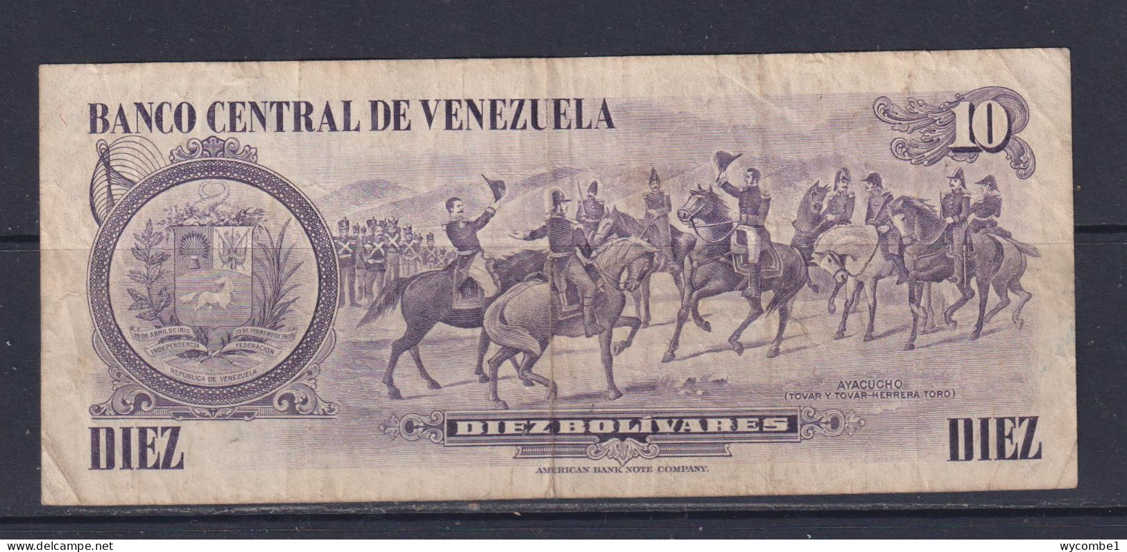 VENEZUELA - 1980 10 Bolivars Circulated Banknote - Venezuela