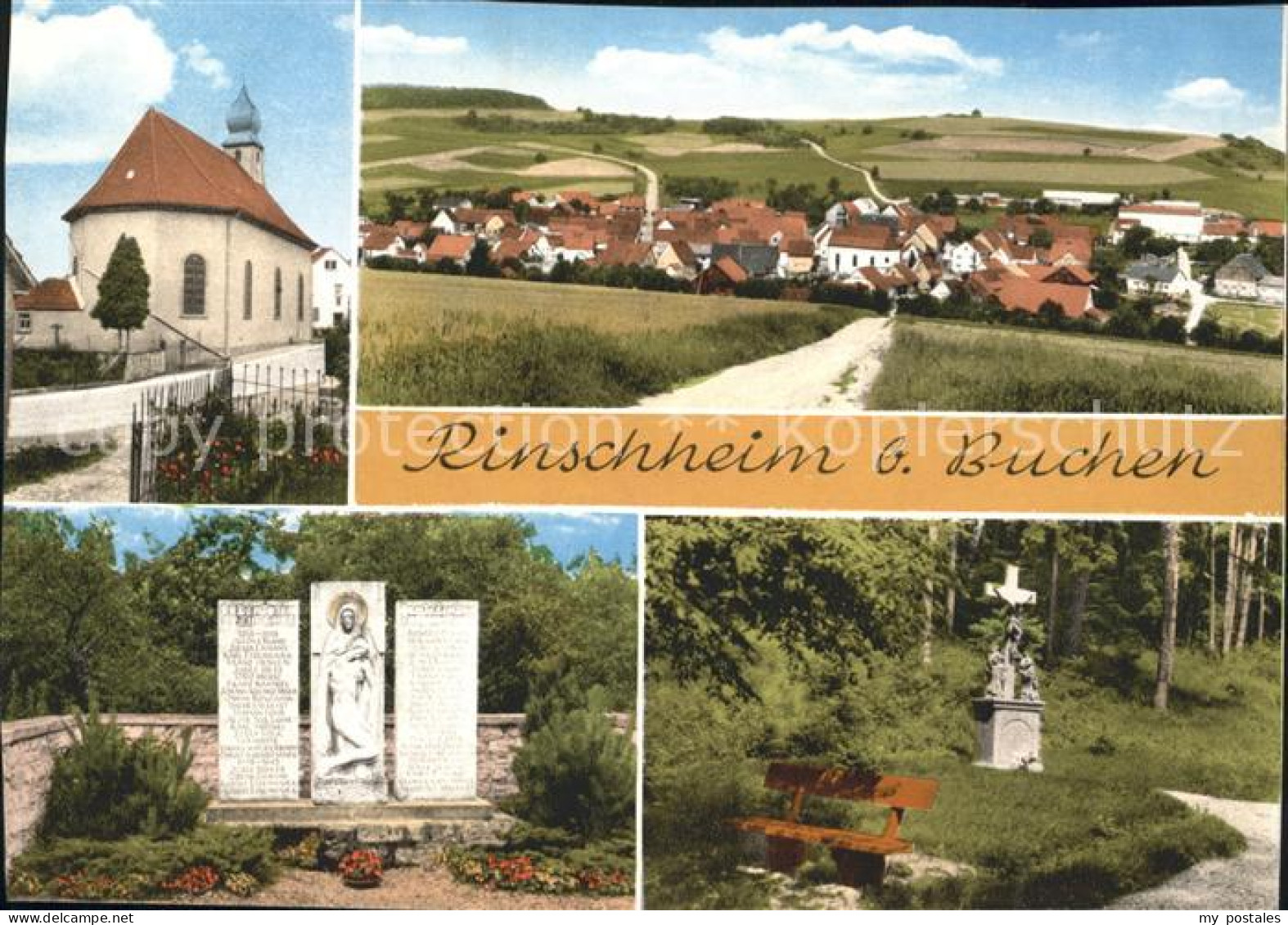 41811870 Rinschheim Denkmal Siedlung Kreuz Statue Rinschheim - Buchen