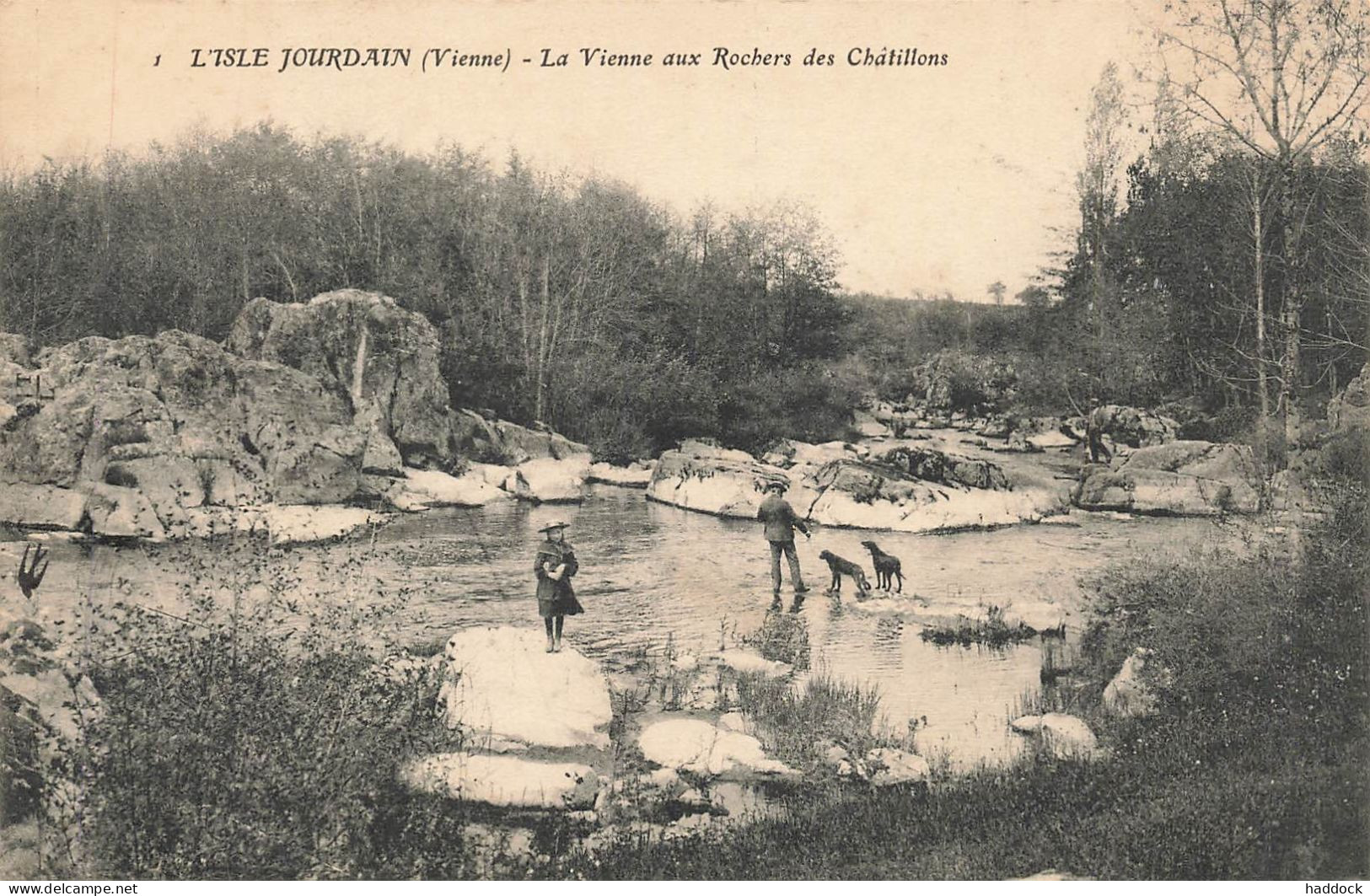 L'ISLE JOURDAIN : LA VIENNE AUX ROCHERS DES CHATILLONS - L'Isle Jourdain