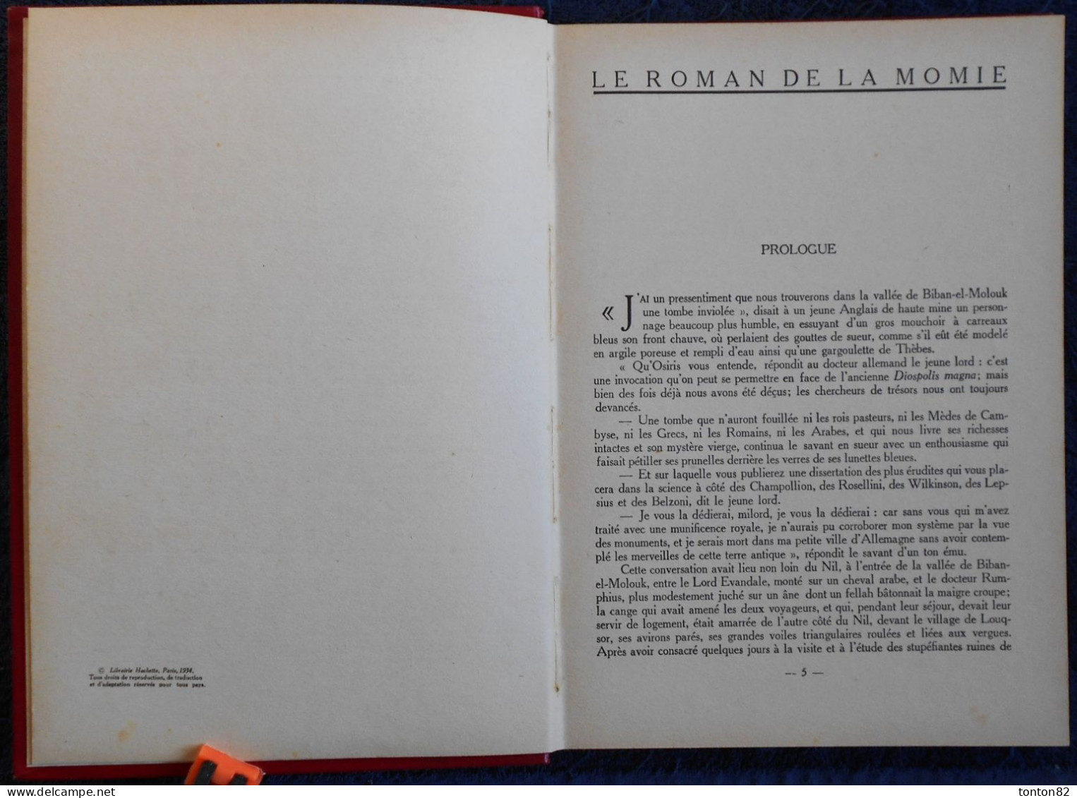 Théophile Gautier - Le Roman De La Momie - Hachette - ( 1957 ) . - Hachette