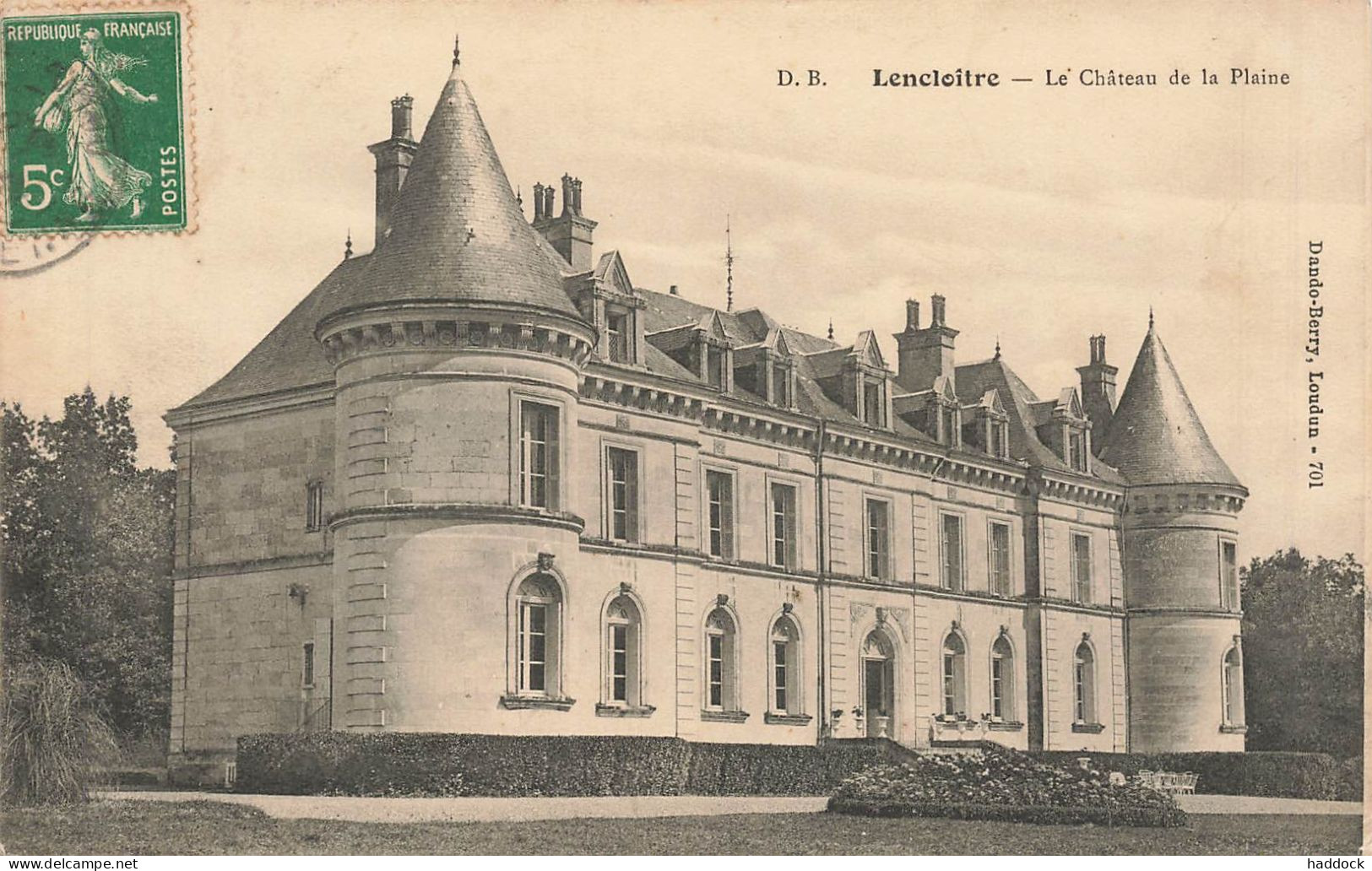 LENCLOITRE : LE CHATEAU DE LA PLAINE - Lencloitre