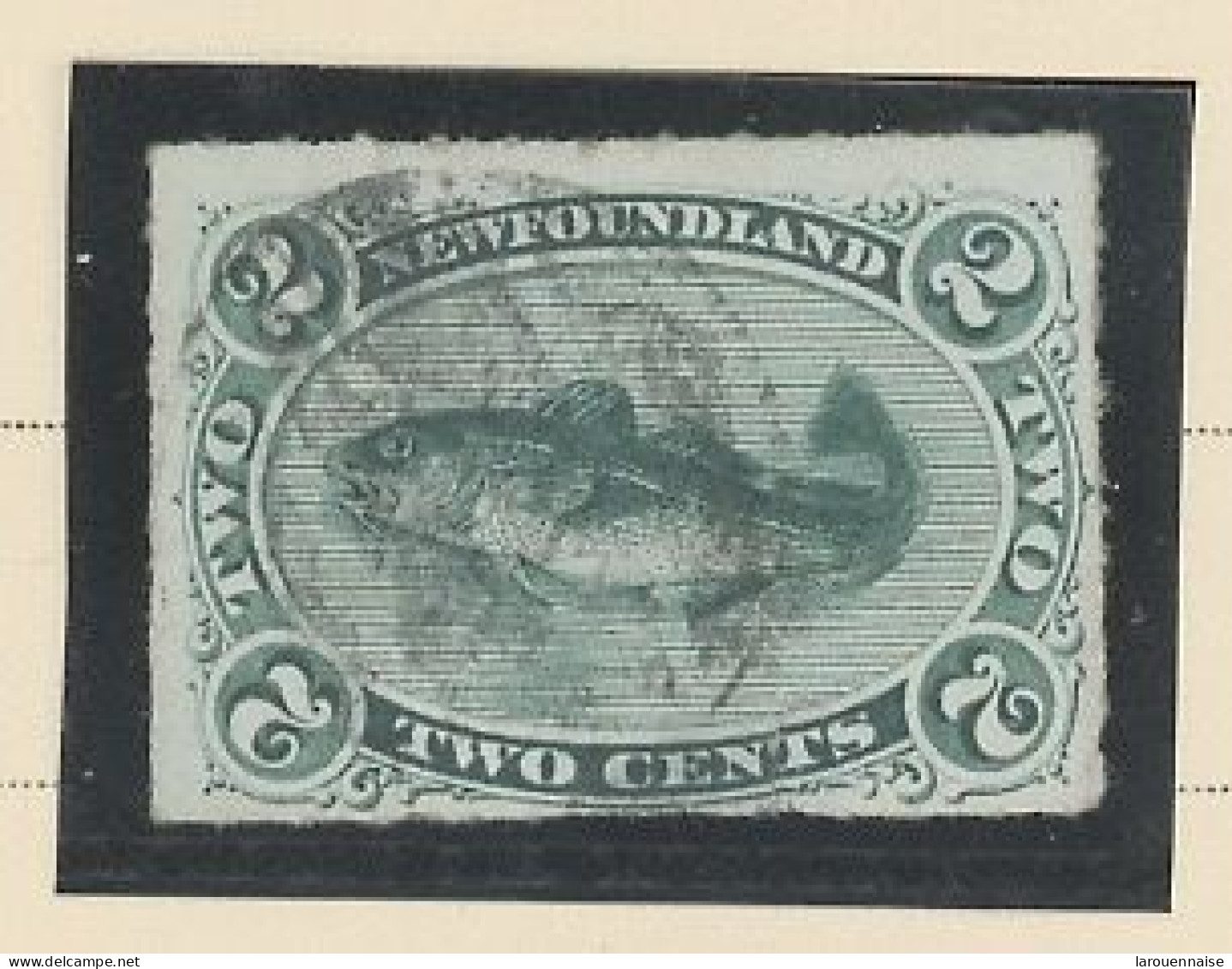 TERRE-NEUVE -N°32 - 2 Cent VERT - Obl  - PERCÉ EN LIGNE - 1876-79 - 1865-1902