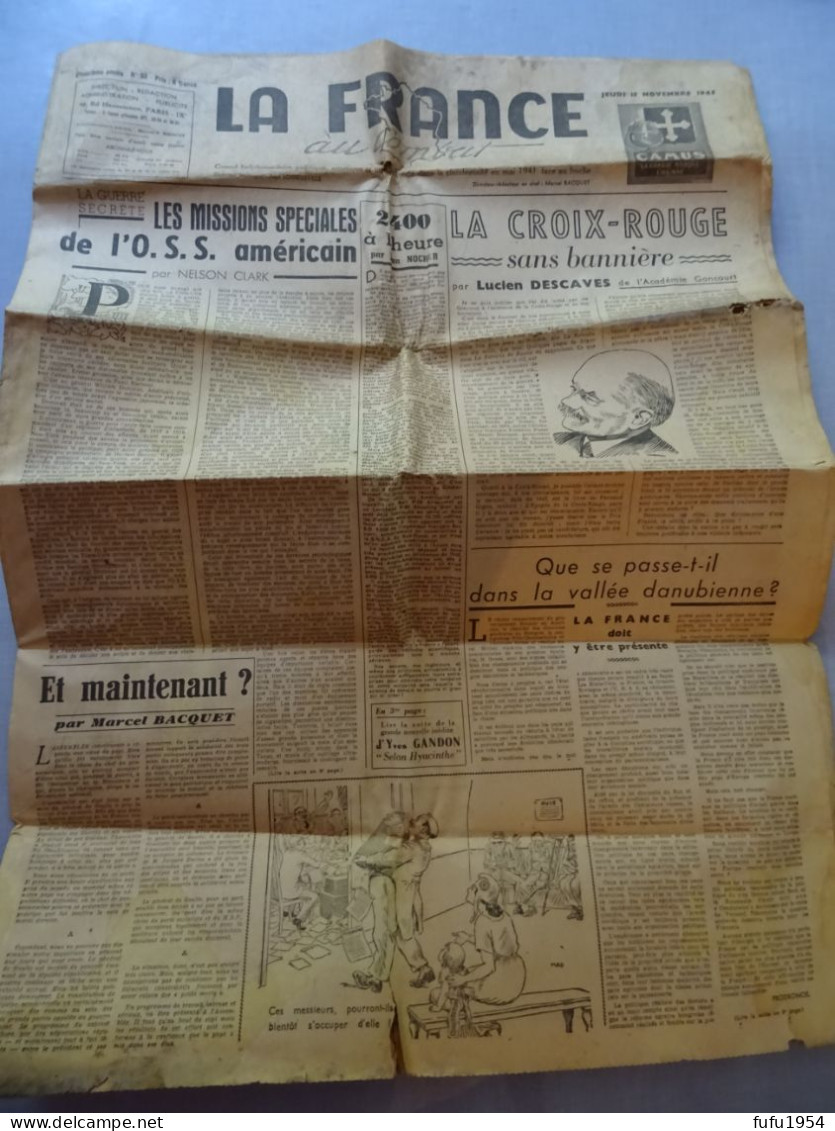LA FRANCE AU COMBAT Du 15 Novembre 1945 - 8 Pages - Französisch