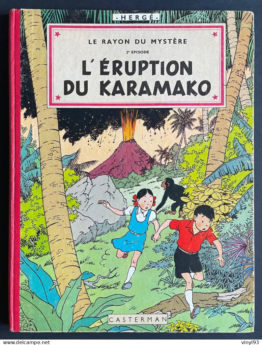 1957 - Album Des Aventures De Jo, Zette... "L'éruption Du Karamako" épisode 2 - B 20 Bis - Casterman - Très Bon état - Hergé