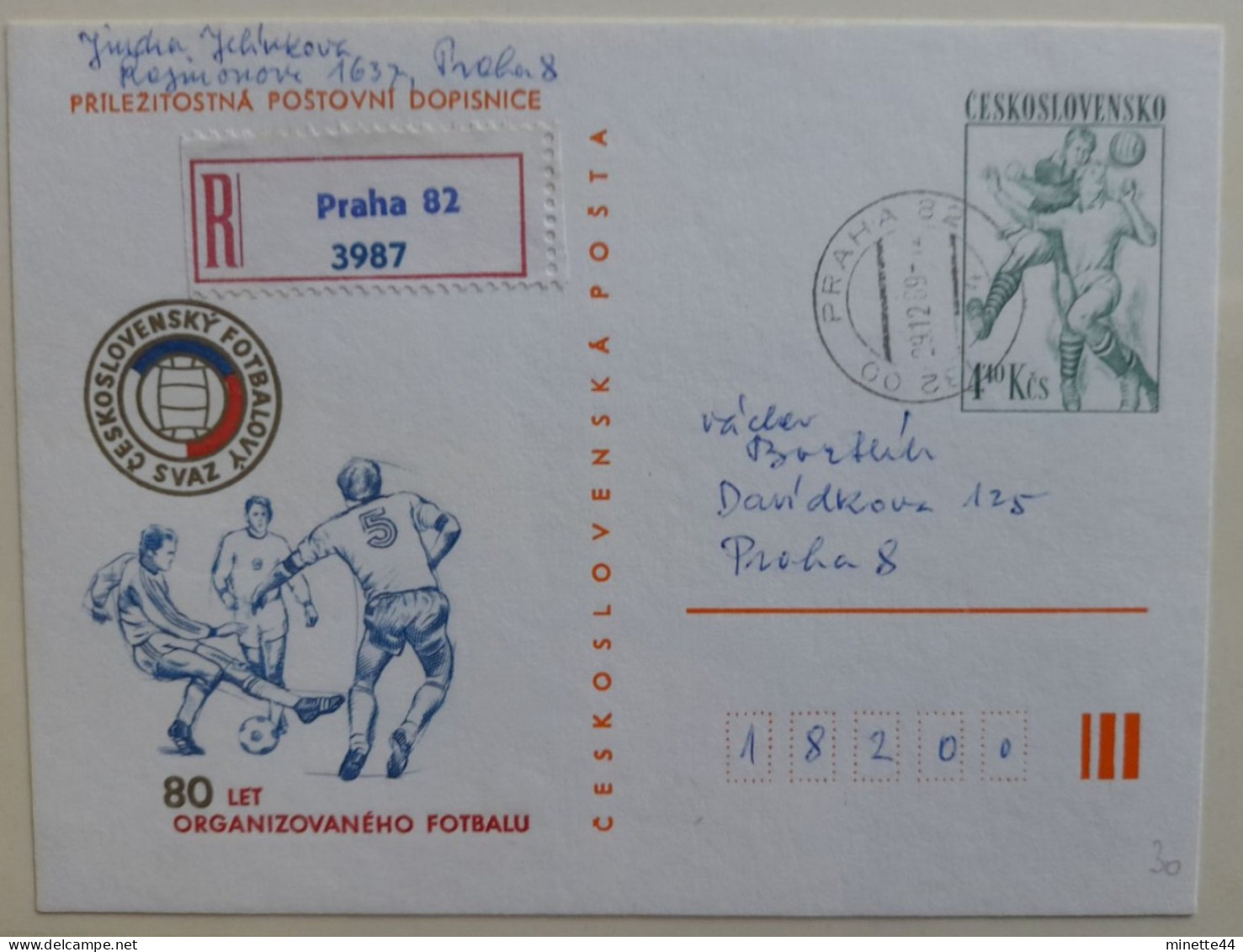 SLOVAQUIE CESKOSLOVENSKO SLOVENSKO  FDC 1958 FOOTBALL FUSSBALL SOCCER CALCIO FOOT FUTBOL VOETBAL FUTEBOL 1989 - 1958 – Zweden