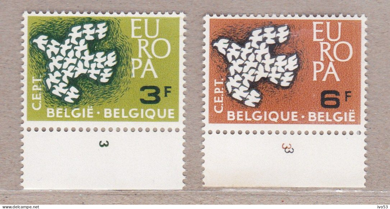 1961 Nr 1193-94** Plaatnummer:3.Europa. - 1961-1970