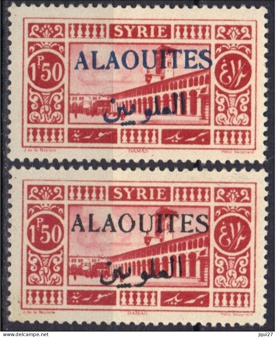 Alaouites N° 28 Et 28a * Surcharges Bleue Et Noire - Nuovi