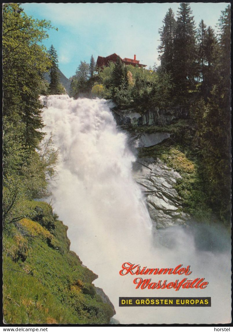 Austria - 5743 Krimml - Mittlerer Wasserfall Und Alpengasthaus Schönangerl - Watergate - Krimml
