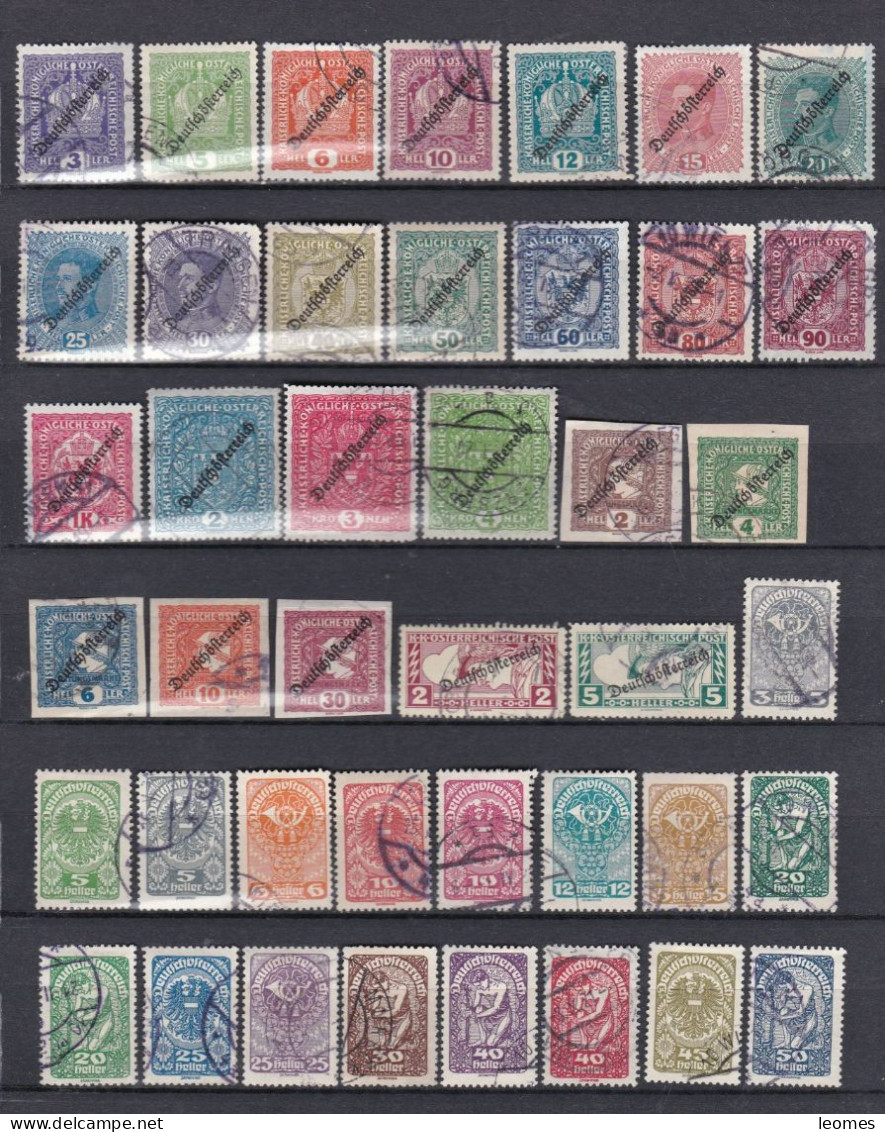 Österreich 1918/20 Austria Lot Schöne Sammlung Deutsch-Österreich Gestempelt - Colecciones