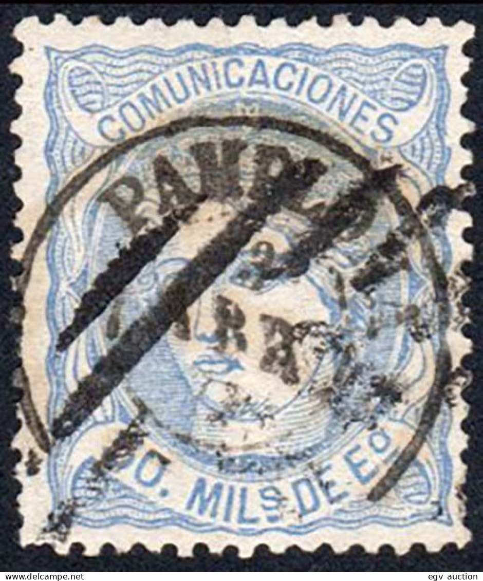 Navarra - Edi O 107 - 50 Milm.- Mat Fech. Tp. II "Pamplona" + Parrilla - Used Stamps