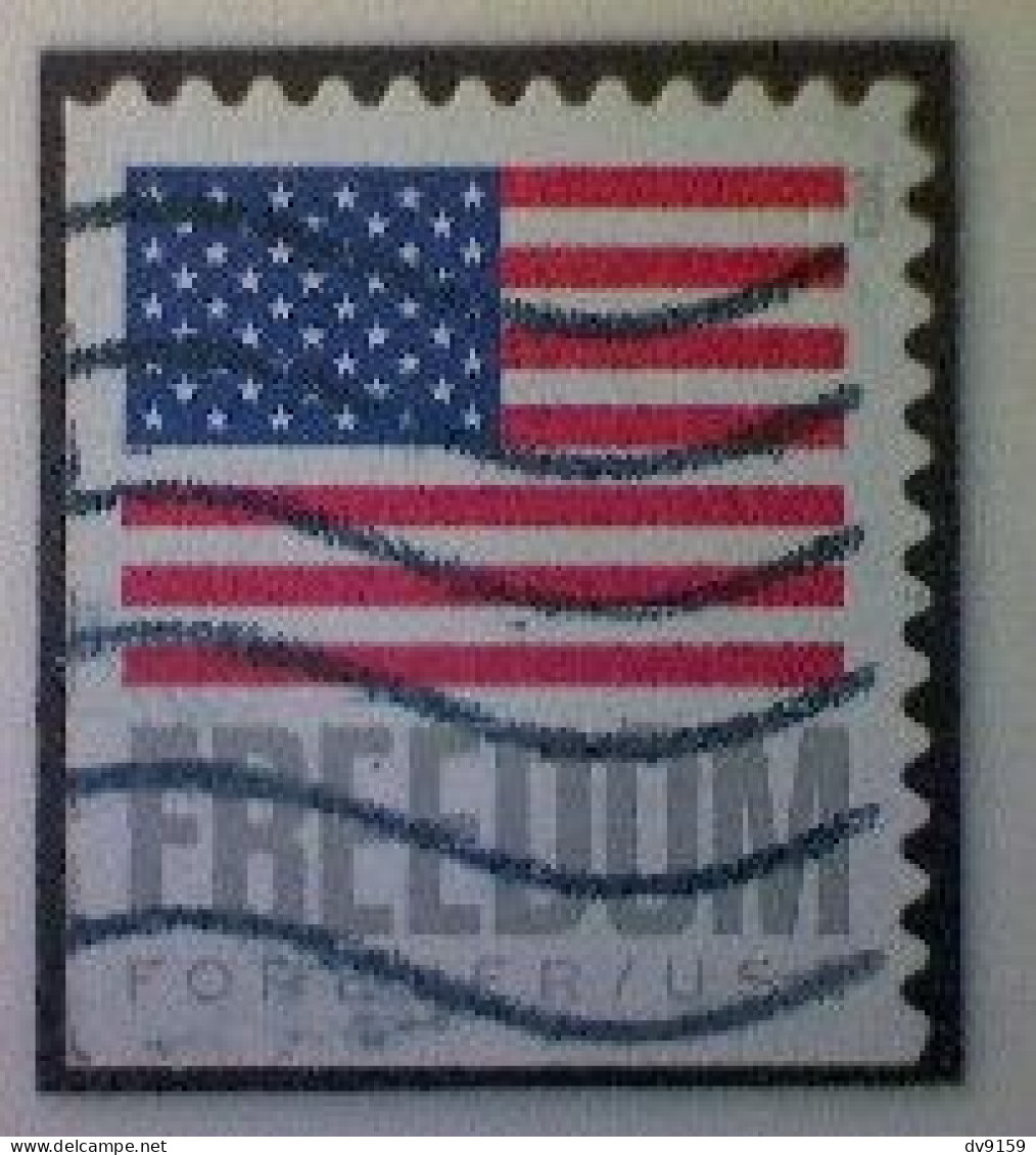 United States, Scott #5790, Used(o) Booklet, 2023, Flag Definitive: Freedom Flag, (63¢) Forever - Gebruikt