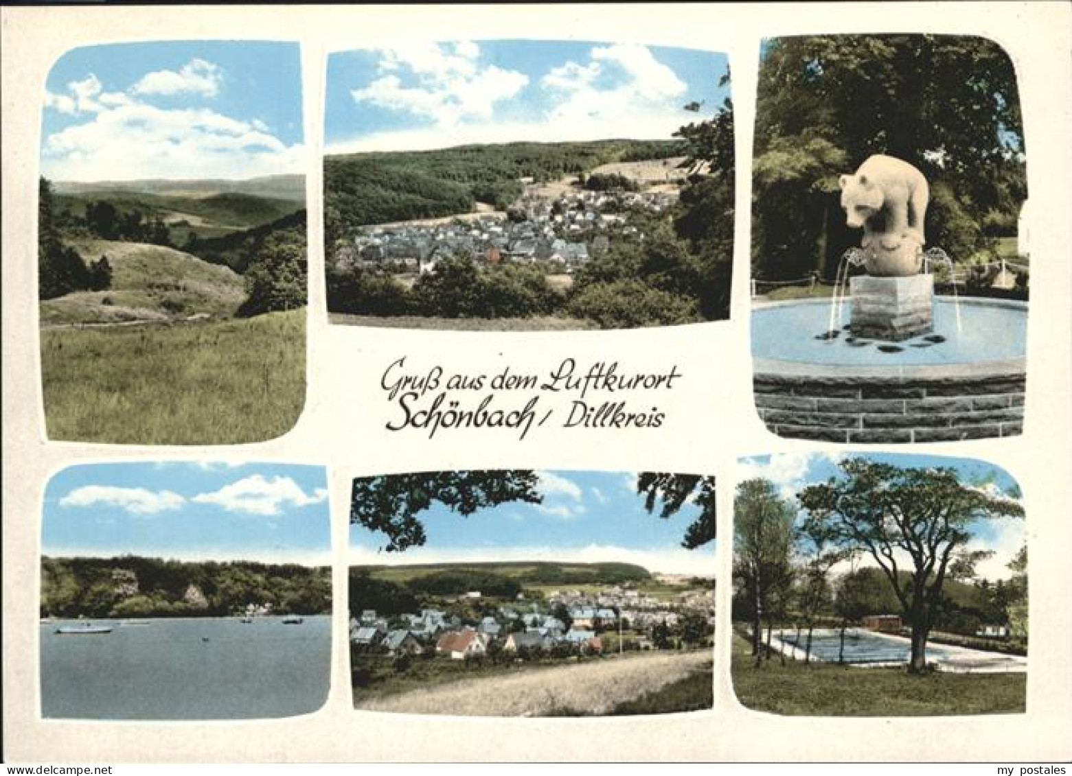 41257359 Schoenbach Dillkreis Brunnen Schwimmbad Schoenbach - Herborn