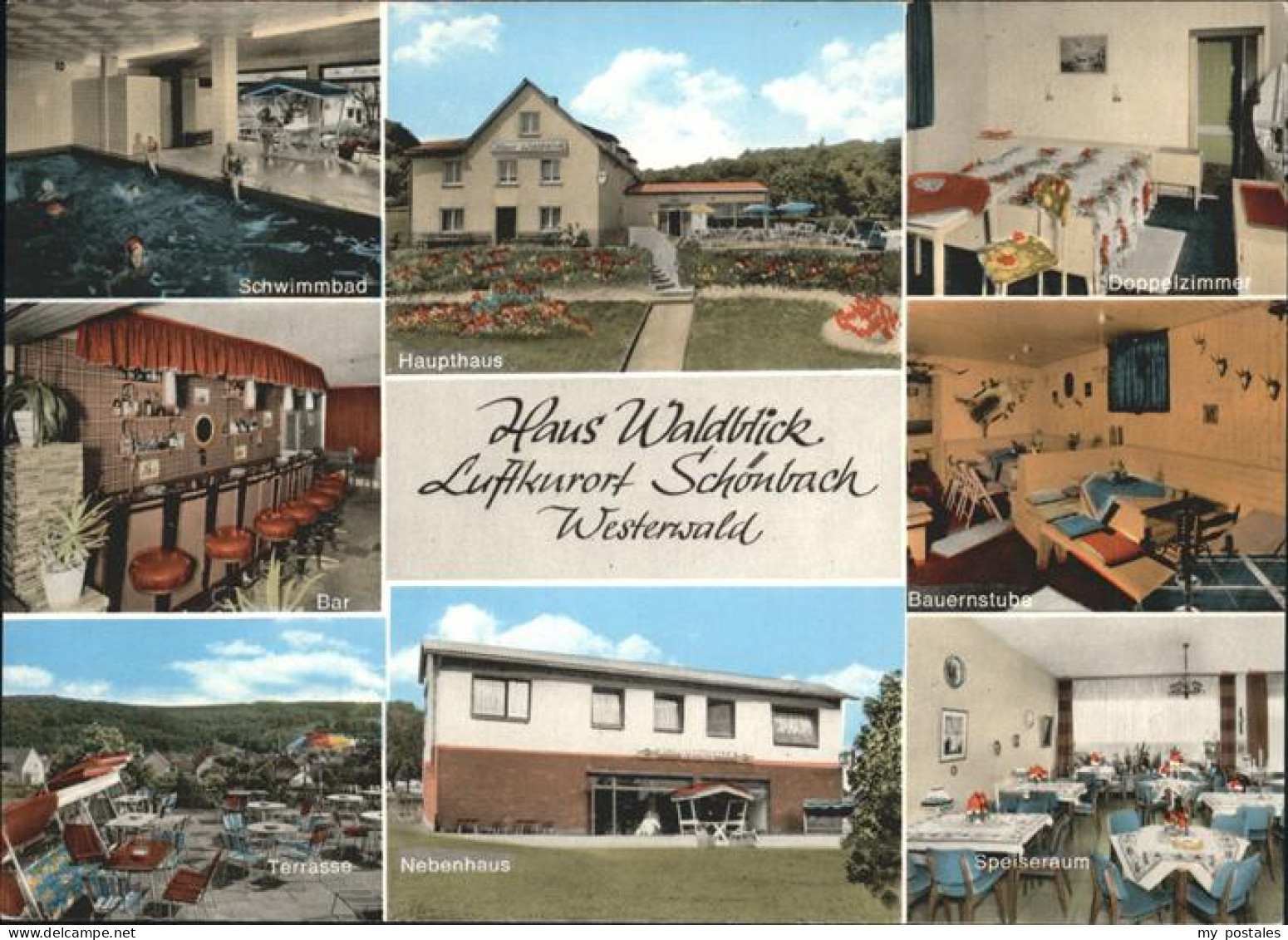 41257356 Schoenbach Dillkreis Haus Waldblick Bar Bauernstube Schwimmbad Schoenba - Herborn