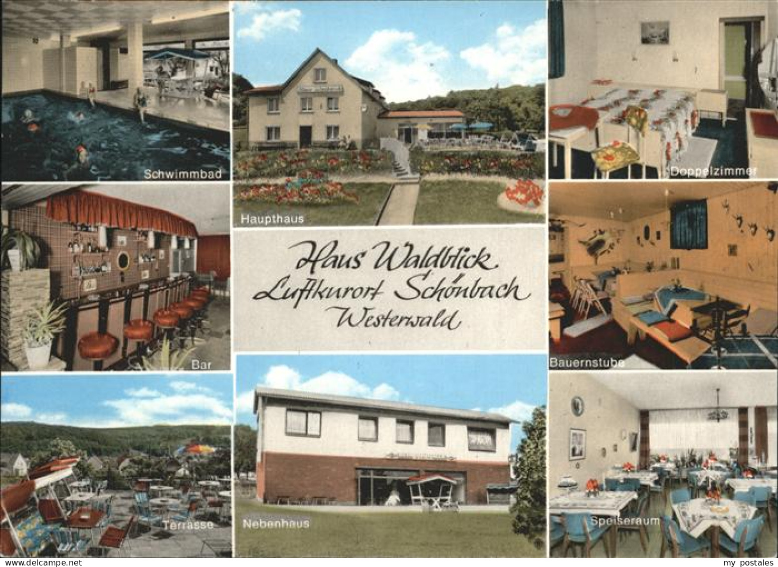 41257355 Schoenbach Dillkreis Haus Waldblick Bauernstube Schwimmbad Bar Schoenba - Herborn