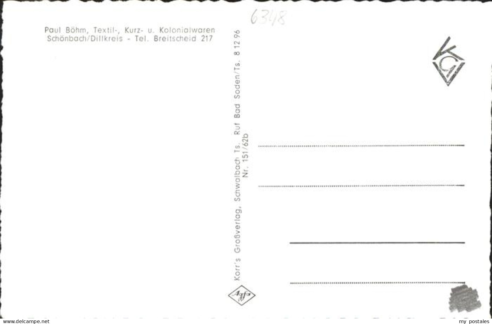 41257338 Schoenbach Dillkreis Ortsansicht Schoenbach - Herborn