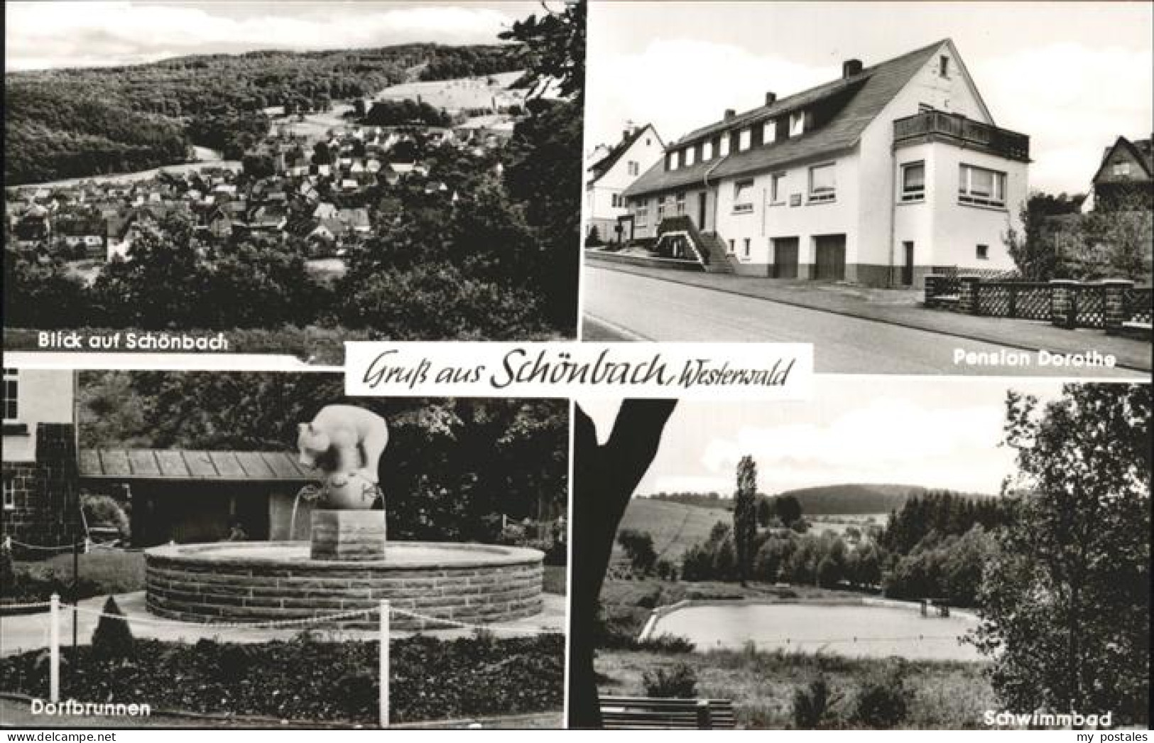 41257332 Schoenbach Dillkreis Schwimmbad Dorfbrunnen Pension Dorothe Schoenbach - Herborn