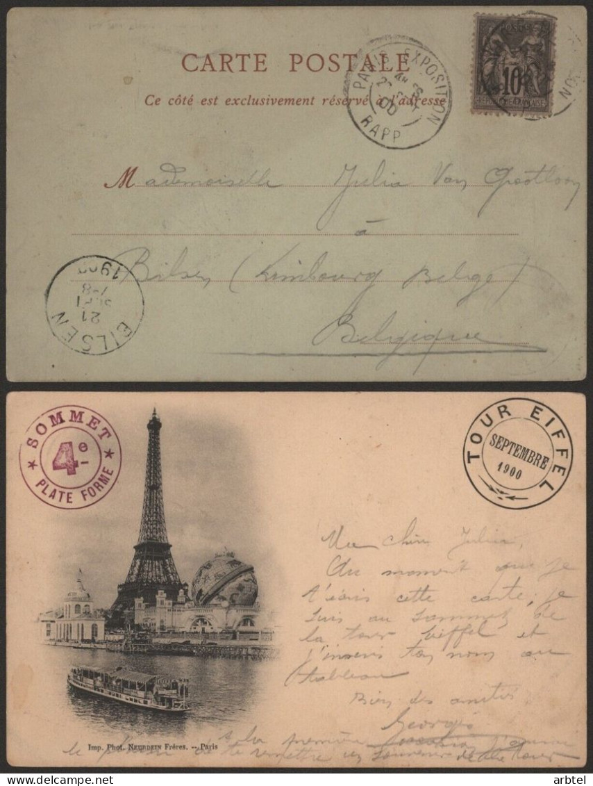 FRANCIA PARIS 1900 MAT EXPOSITION UNIVERSALLE TOUR EIFFEL - 1900 – Pariis (France)