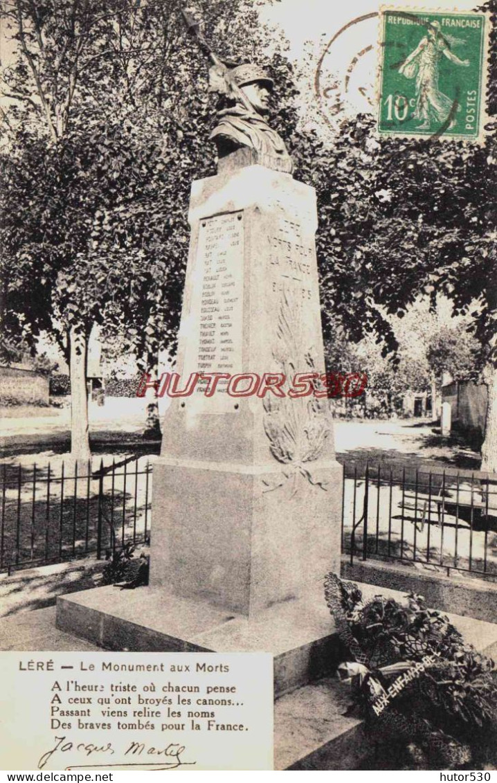 CPA LERE - CHER - LE MONUMENT AUX MORTS - Lere