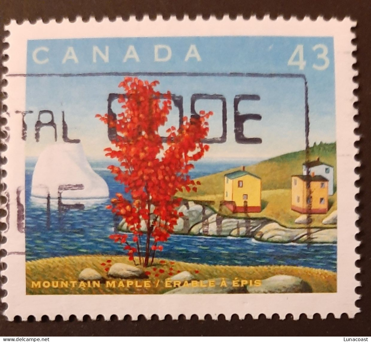Canada 1994  USED  Sc1524 I   43c  Mountain Maple - Used Stamps