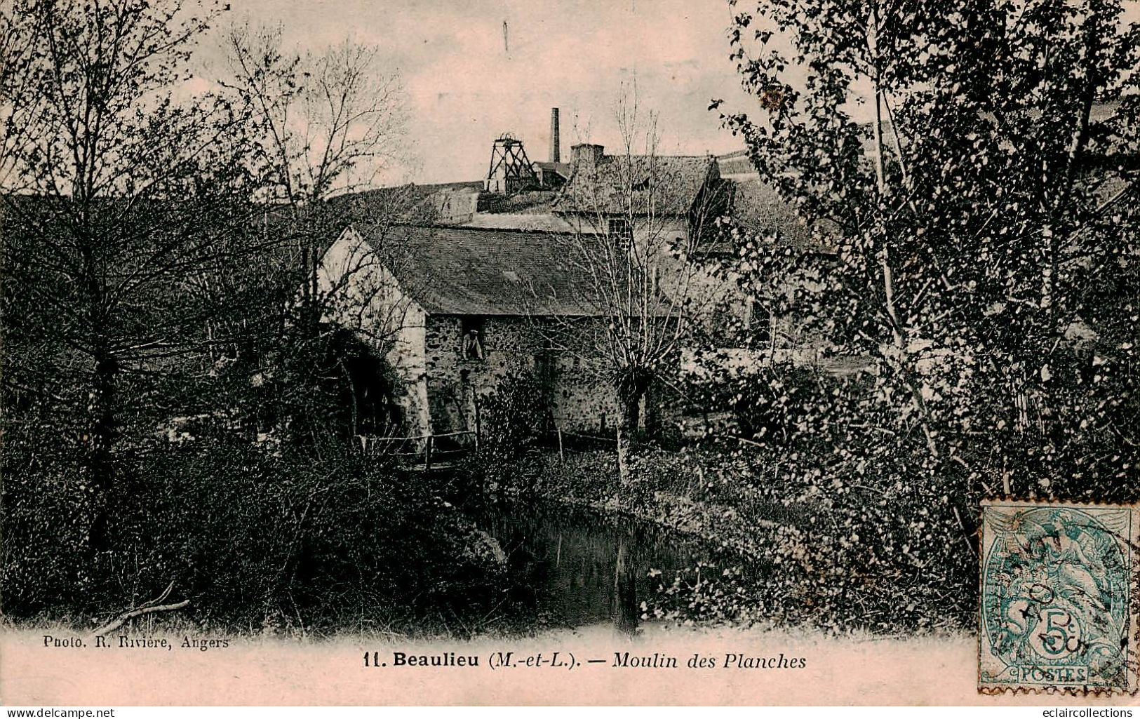 Beaulieu Sur Layon   49      Moulin Des Planches . Mine En Arrière Plan. N°11    (voir Scan) - Andere & Zonder Classificatie