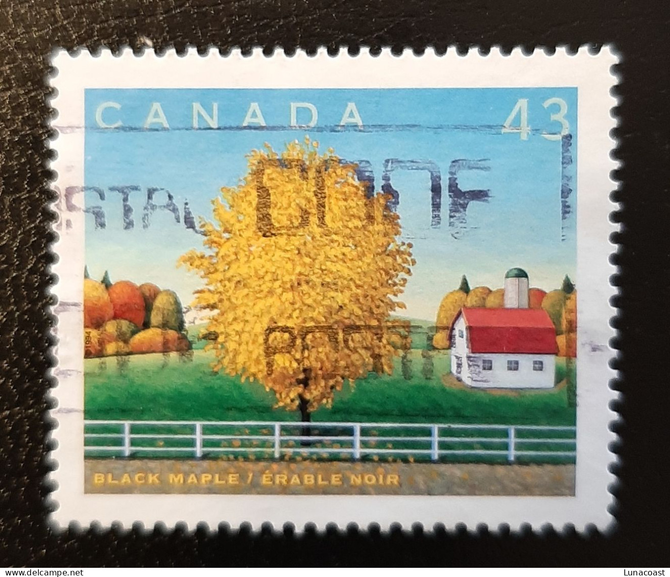 Canada 1994  USED  Sc1524 G   43c Black Maple - Oblitérés