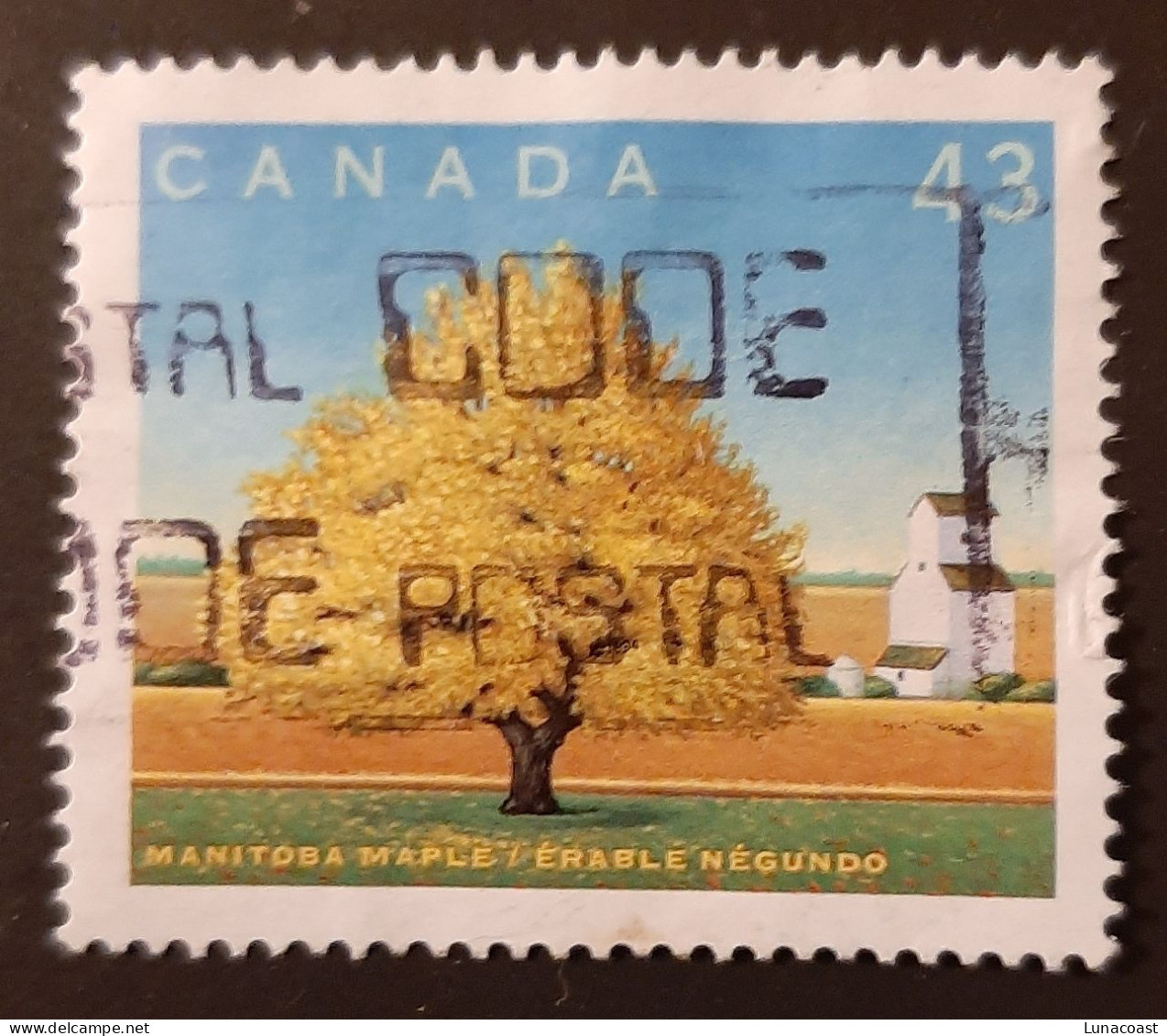 Canada 1994  USED  Sc1524 F   43c Manitoba Maple - Used Stamps