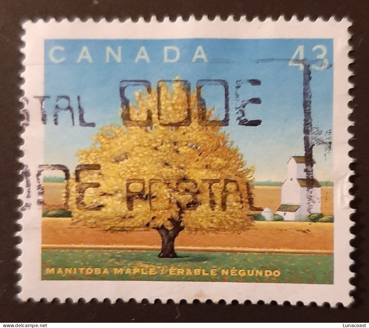 Canada 1994  USED  Sc1524 F   43c Manitoba Maple - Oblitérés