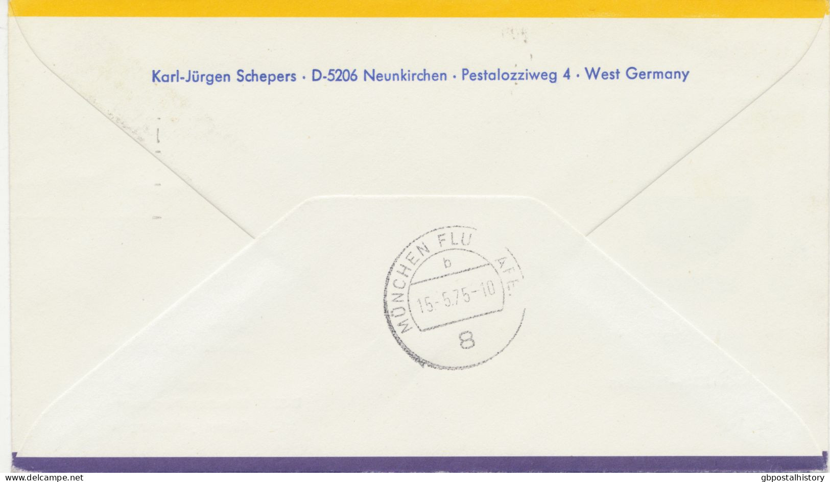 VEREINTE NATIONEN NEW YORK 14.5.1975, Erstflug Deutsche Lufthansa Mit DC10 Flug LH 409 „NEW YORK/UNO – MÜNCHEN“ (Hab.184 - Airmail